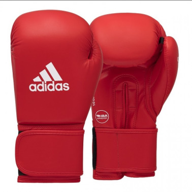Boxerské rukavice Adidas IBA červené - kůže