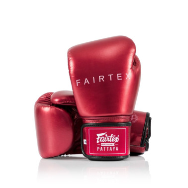 Boxerské rukavice Fairtex Metallic BGV22  červené