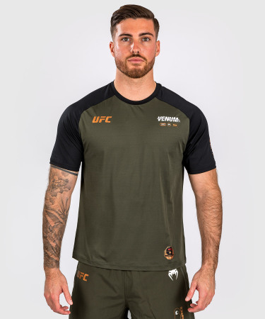 Pánské triko VENUM UFC Adrenaline Fight Week Dry-tech - khaki/bronze